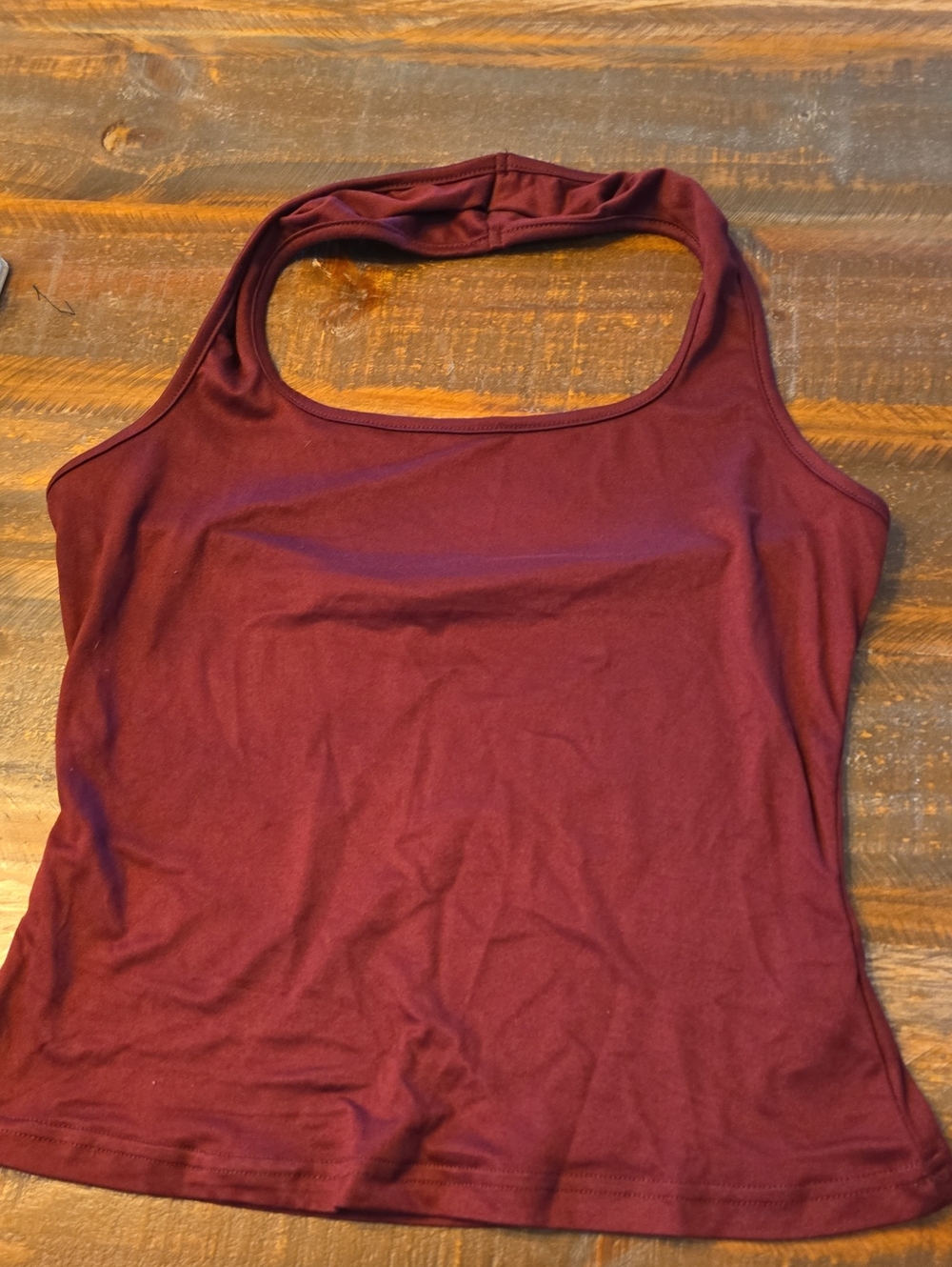 Shein Burgundy Halter Top